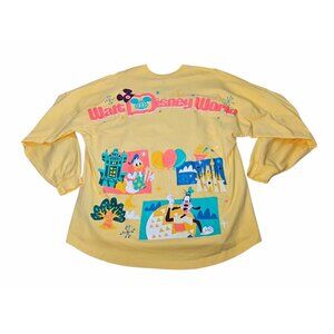 Walt Disney World Spirit Jersey Yellow Play In The Park Donald Duck Goofy Sz XL